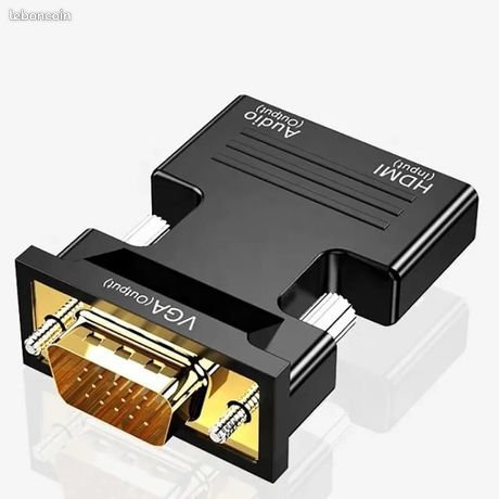 Convertisseur HDMI femelle vers mâle Vga avec audio