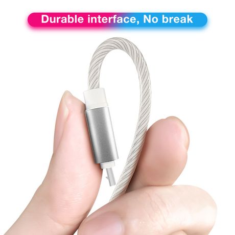 Câble lumineux usb type-c de 2m