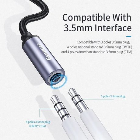 Câble adaptateur USB Type-C 3.5 vers jack