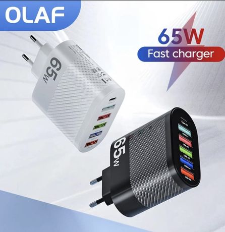 Chargeur USB 65W 5 PORTS USB (Blanc)