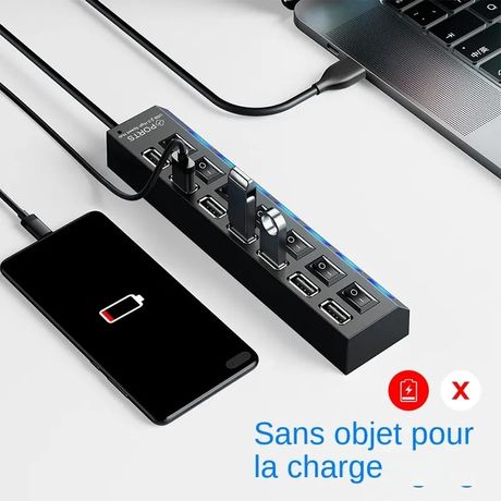 Adaptateur USB à 7 ports, 7 ports