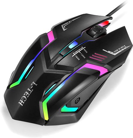 Souris gaming PC Optique Filaire 1600 DPI,