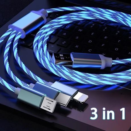 Câble lumineux LED USB 3 en 1