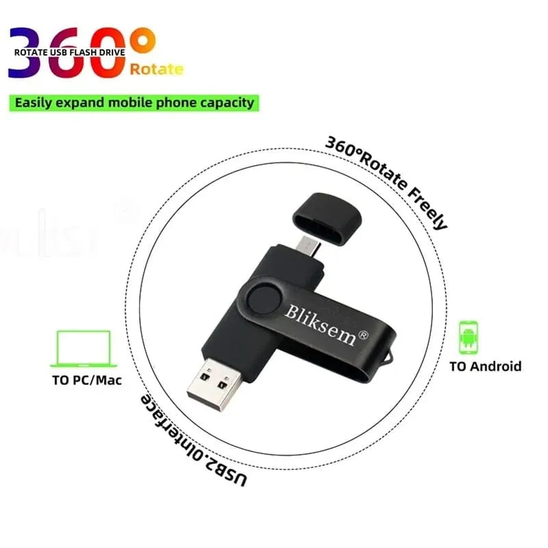 Clé en USB ET MICRO USB 2.0 haute vitesse de 64gb