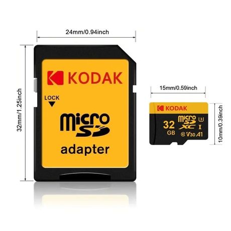 Kodak-Carte Micro SD, 32 Go