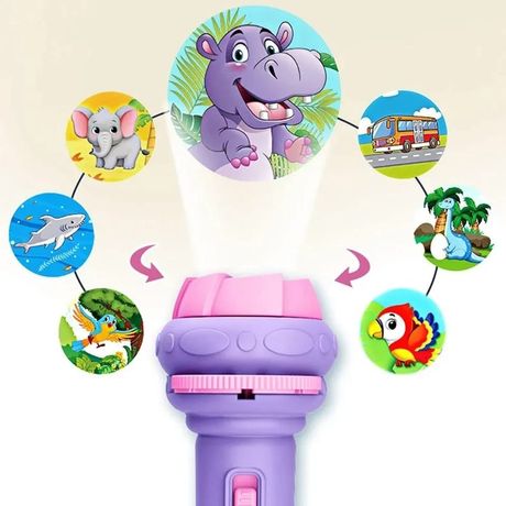 Lampe de poche de projection de dessin animé pour enfants