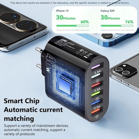 Chargeur USB à 6 ports QC3.0 de 48W