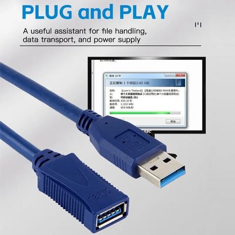 Câble d'extension USB 3.0 mâle à femelle 2 M