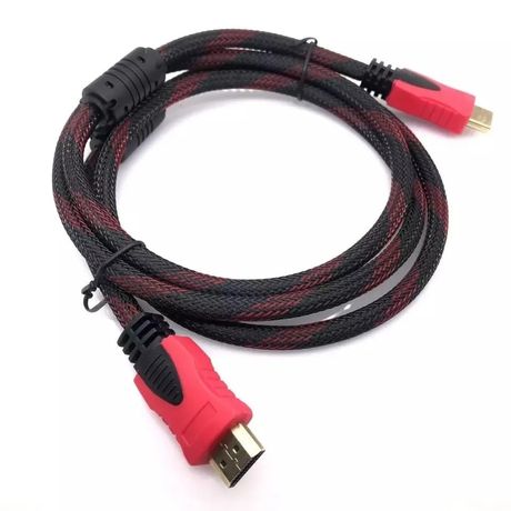 Câble HDMI haute vitesse, 1m50 HDTV tressé noir et rouge