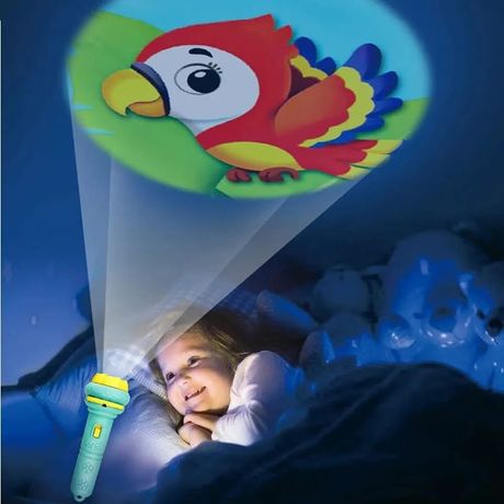 Lampe de poche de projection de dessin animé pour enfants