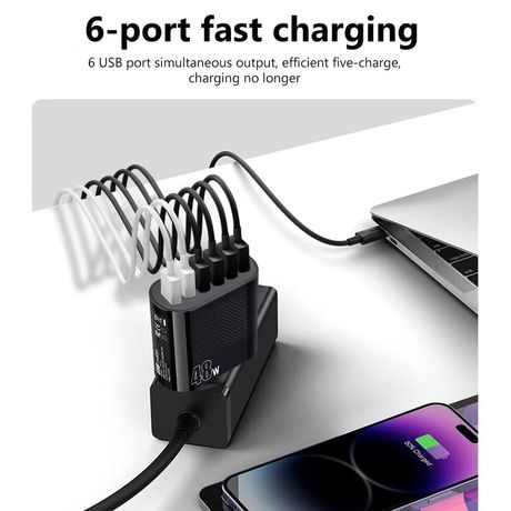 Chargeur USB à 6 ports QC3.0 de 48W